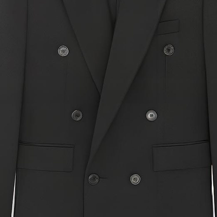Sizing (W) 생 로랑 더블 브레스티드 블레이저 재킷 블랙 736799Y2F351000