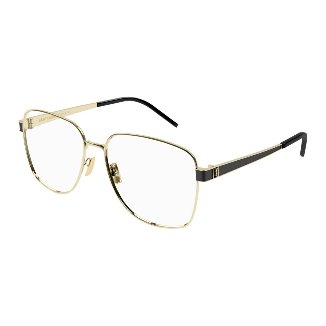 (Women) SAINT LAURENT  Gold Metal Irregular Optical Glasses Frames. SLM134