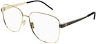 Buy (W) SAINT LAURENT Gafas Ópticas con Montura de Metal Dorado Irregular. SLM134