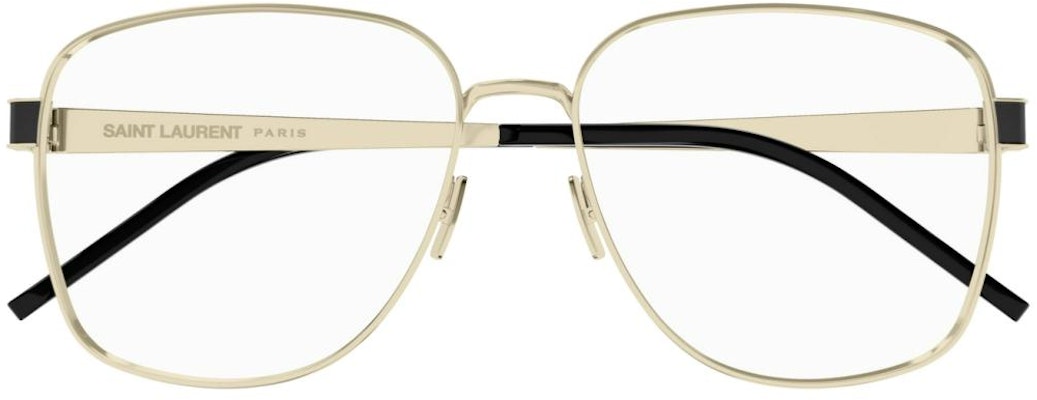 (W) SAINT LAURENT Gafas Ópticas con Montura de Metal Dorado Irregular. SLM134 Lookbook (W) SAINT LAURENT Gafas Ópticas con Montura de Metal Dorado Irregular. SLM134