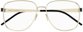 Lookbook (W) SAINT LAURENT Gafas Ópticas con Montura de Metal Dorado Irregular. SLM134
