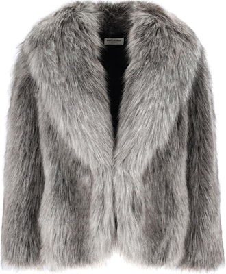 (Women) SAINT LAURENT Grey Solid Color Fur Long Sleeve Jacket 749616Y4F94-1701 Order (Women) SAINT LAURENT Grey Solid Color Fur Long Sleeve Jacket 749616Y4F94-1701