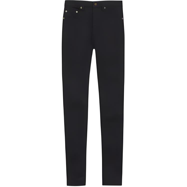 (Women) SAINT LAURENT  High-Waist Straight Black Denim Jeans. 480676Y869L1080