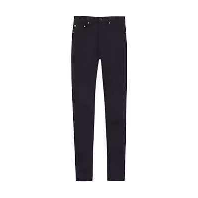 (Women) SAINT LAURENT High-Waist Straight Black Denim Jeans. 480676Y869L1080