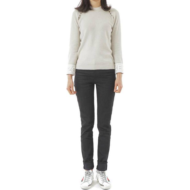 Lookbook (Women) SAINT LAURENT  High-Waist Straight Black Denim Jeans. 480676Y869L1080