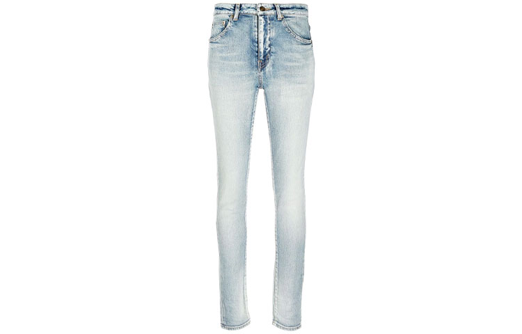 (Women) SAINT LAURENT  High-Waisted Logo Skinny Long Jeans 527379YO5074741