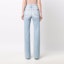 Shop (Women) SAINT LAURENT High-Waisted Washed Denim Jeans SS22 Light Blue. 691771Y35AK4925