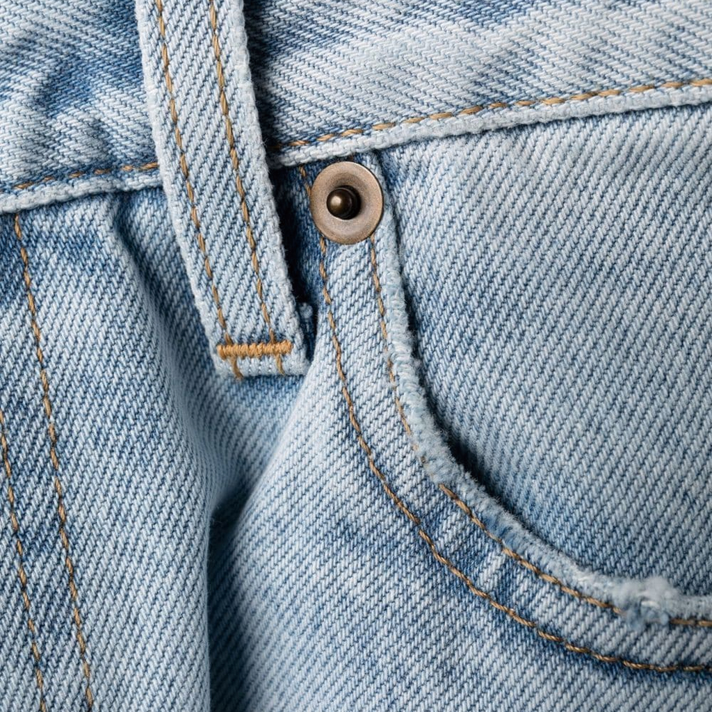 Details for (Women) SAINT LAURENT  High-Waisted Washed Denim Jeans SS22 Light Blue. 691771Y35AK4925