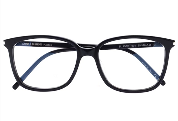 (Women) Saint Laurent Irregular Acetate Optical Glasses Black with Side Logo. SL453F-001 Shop (Women) Saint Laurent Irregular Acetate Optical Glasses Black with Side Logo. SL453F-001