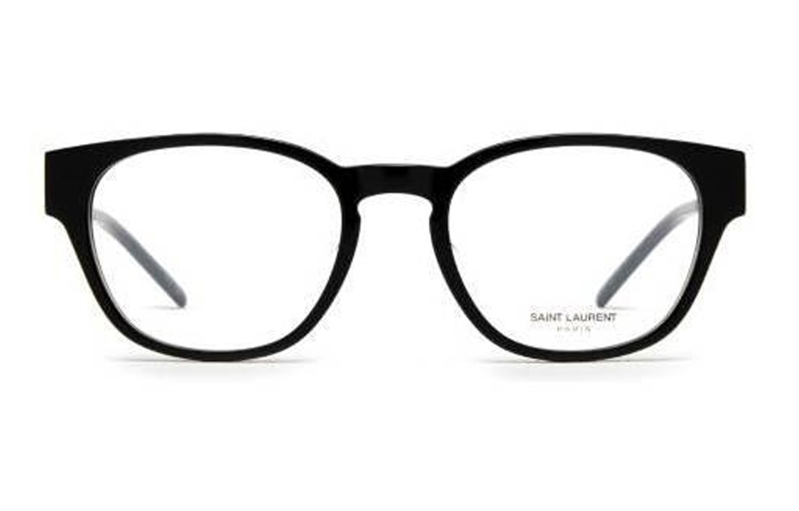 (Women) SAINT LAURENT  Irregular Black Optical Glasses with Side Logo. SLM48ODF001