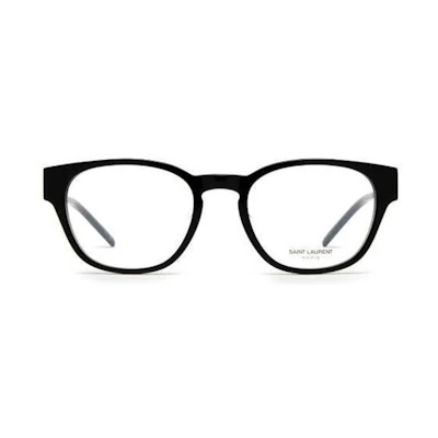 (Women) SAINT LAURENT Irregular Black Optical Glasses with Side Logo. SLM48ODF001