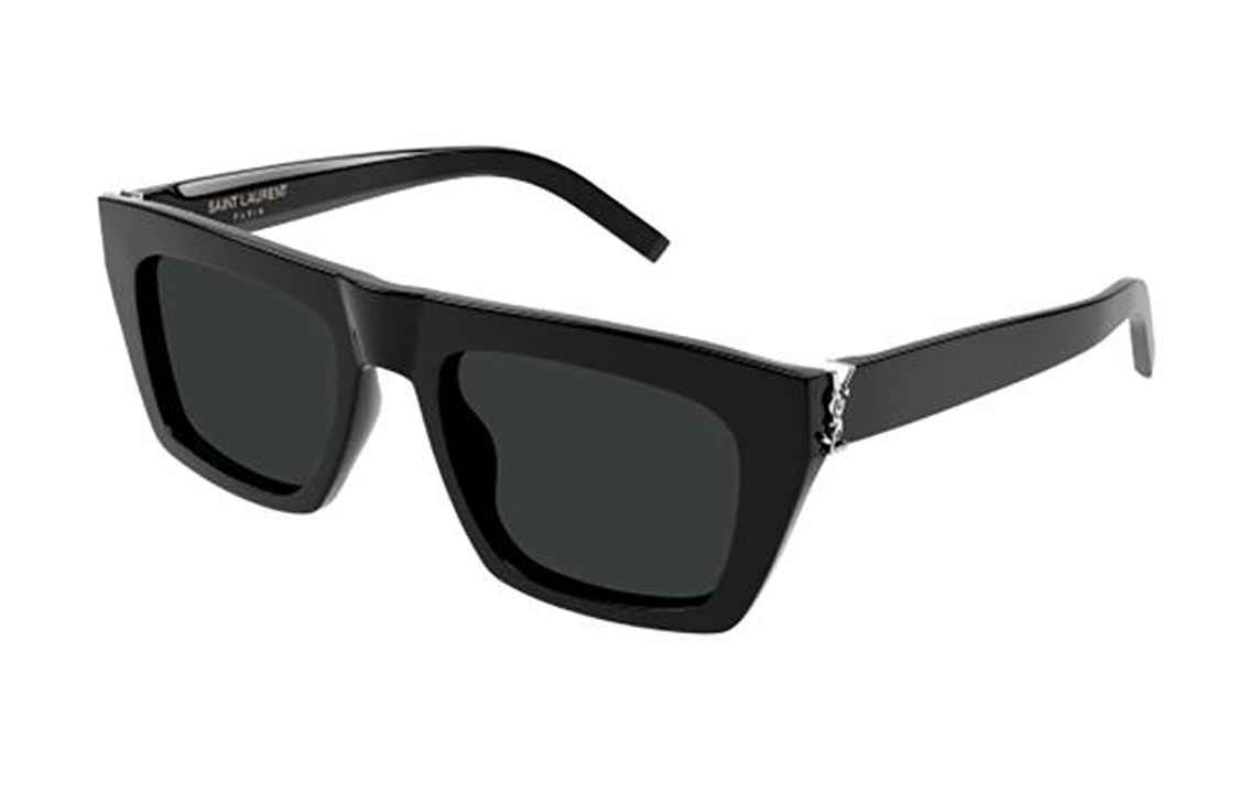 (Women) Saint Laurent  Irregular Sunglasses Black with Temples Logo. SLM131001