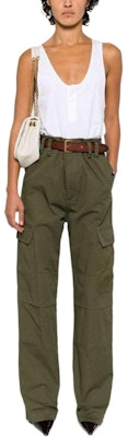 (W) サンローラン カーキ カジュアル カーゴパンツ ジッパーポケット付き 786708Y1A63 Lookbook (W) サンローラン カーキ カジュアル カーゴパンツ ジッパーポケット付き 786708Y1A63