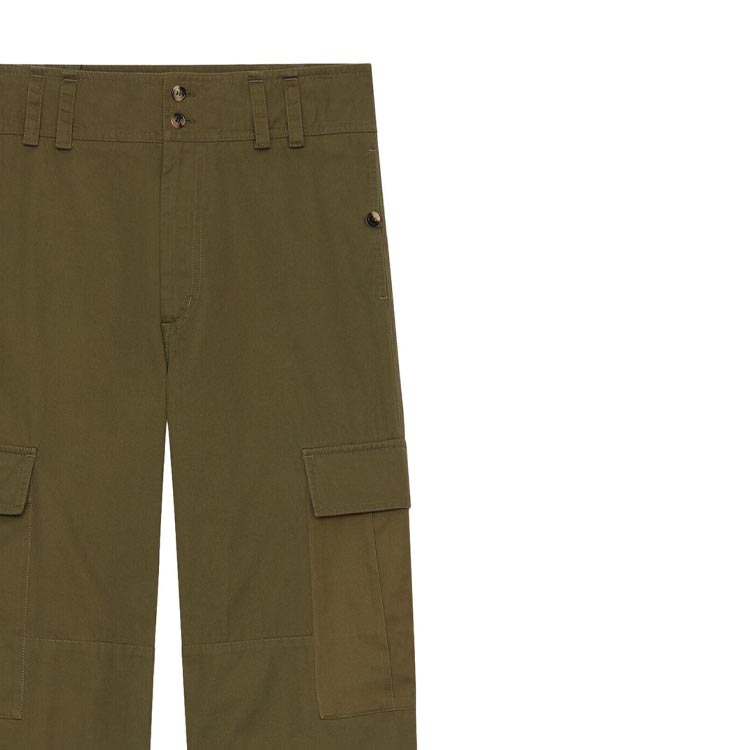 Cheap (W) サンローラン カーキ カジュアル カーゴパンツ ジッパーポケット付き 786708Y1A63