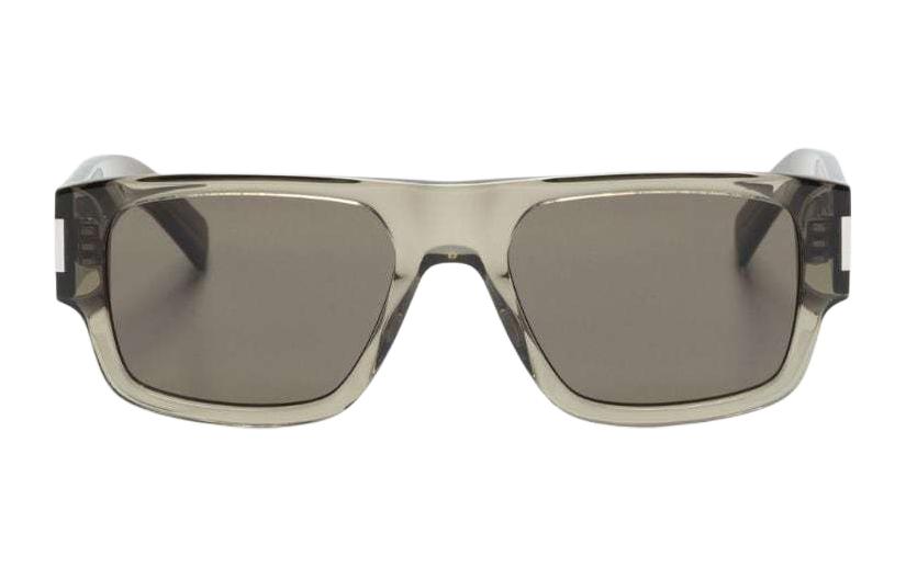 (Women) SAINT LAURENT  Rectangular Green Sunglasses with Engraved Temples. SL659 圖 3