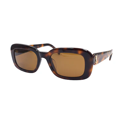 (Women) SAINT LAURENT Rectangular Retro Chic Interwoven Letter Sunglasses SLM130F-004