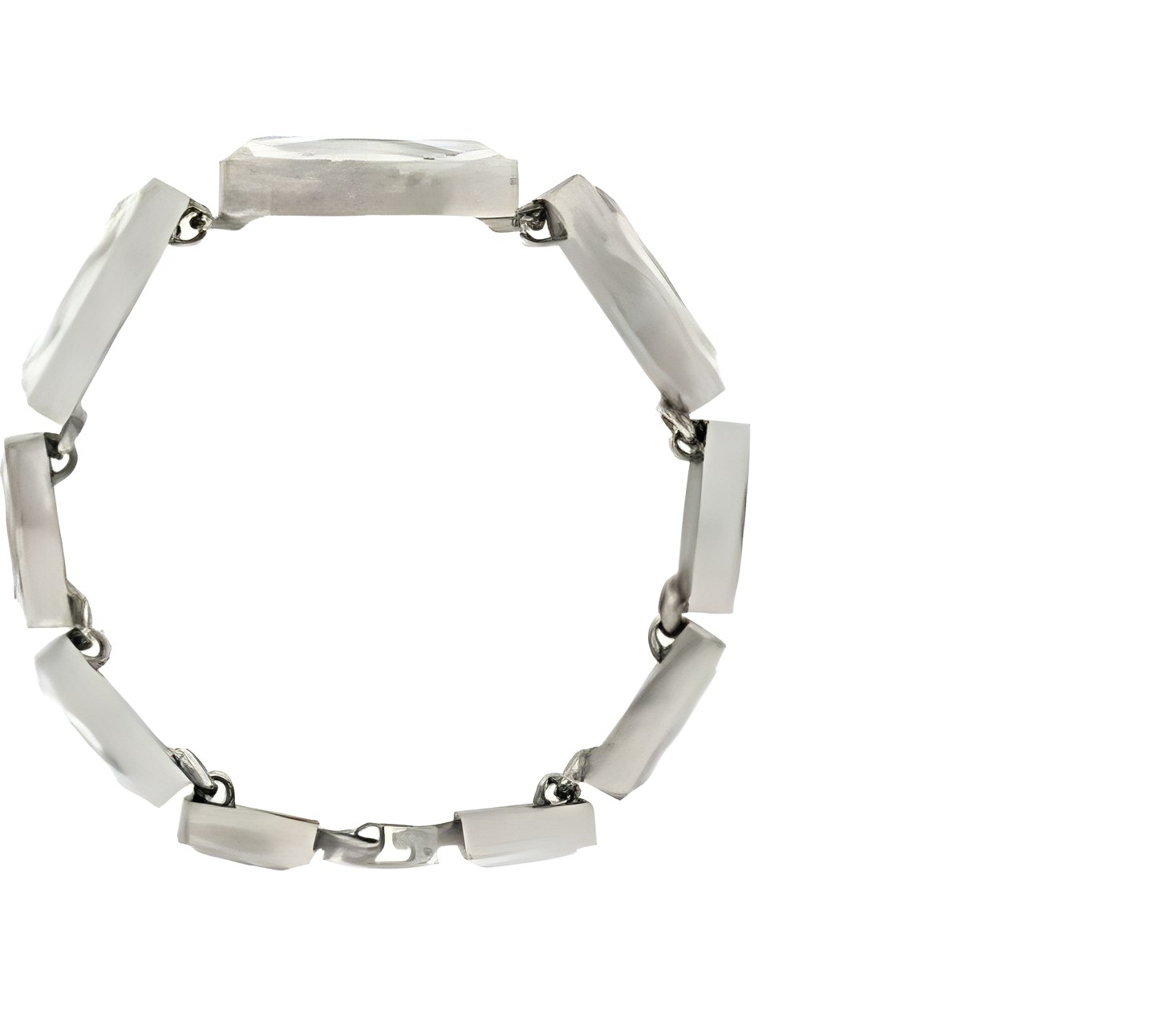 women-saint-laurent-silver-bracelet-with-solid-color-splicing-design-738994-y15268368