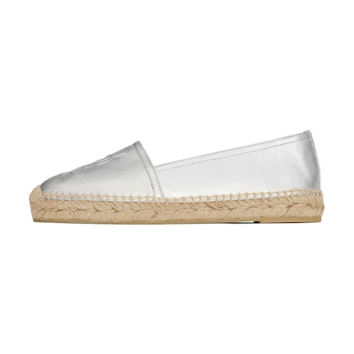 (W) Saint Laurent 'Silver Slip-On'