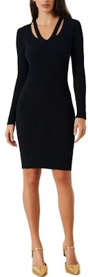 (Women) Saint Laurent Slim Fit Ribbed Knit Long Sleeve Black Dress 744611Y76CJ1000 Lookbook (Women) Saint Laurent Slim Fit Ribbed Knit Long Sleeve Black Dress 744611Y76CJ1000