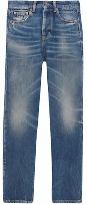 (Women) SAINT LAURENT Slim Fit Straight Blue Denim Jeans 739003YV9705017 Buy (Women) SAINT LAURENT Slim Fit Straight Blue Denim Jeans 739003YV9705017