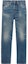 Shop (Women) SAINT LAURENT Slim Fit Straight Blue Denim Jeans 739003YV9705017