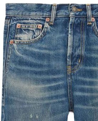 (Women) SAINT LAURENT Slim Fit Straight Blue Denim Jeans 739003YV9705017 Sizing (Women) SAINT LAURENT Slim Fit Straight Blue Denim Jeans 739003YV9705017
