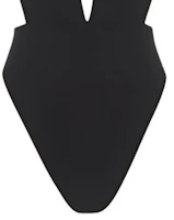Details for (Women) SAINT LAURENT Solid Backless Halter One-Piece Swimsuit Black 777741Y601V1000