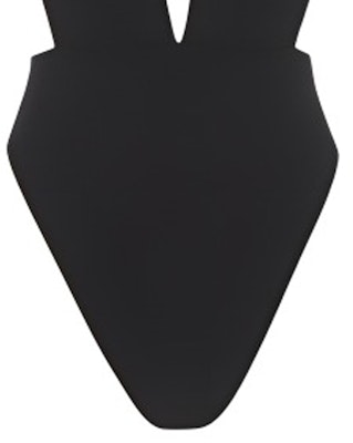 (Women) SAINT LAURENT Solid Backless Halter One-Piece Swimsuit Black 777741Y601V1000 Details for (Women) SAINT LAURENT Solid Backless Halter One-Piece Swimsuit Black 777741Y601V1000