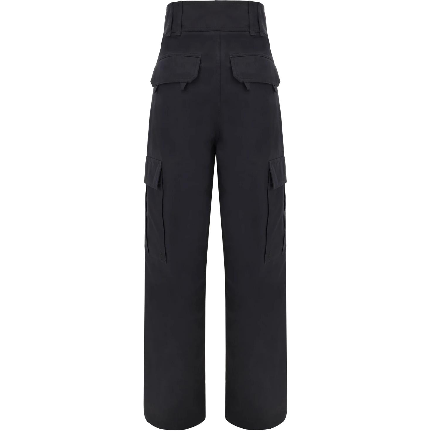 Lookbook (W) SAINT LAURENT Pantalones Slim Trabajo Gris Oscuro de Tiro Medio con Botones 786708Y3A991438