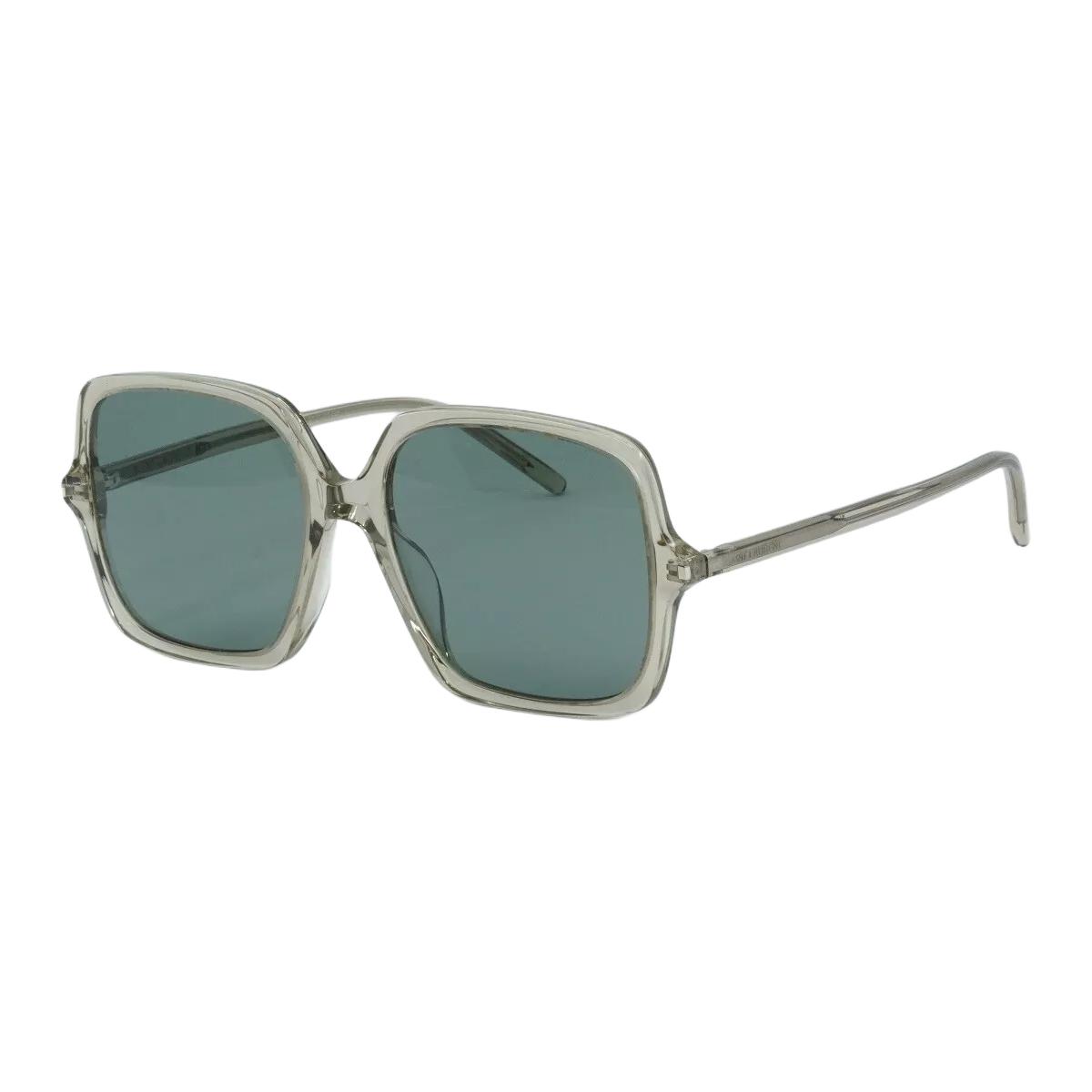 (Women) SAINT LAURENT  Square Acetate Sunglasses Green with Logo Temples. SL591003 圖 2
