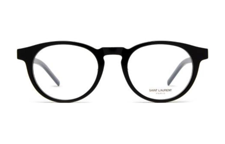 (Women) SAINT LAURENT  Square Black Optical Glasses with Logo Accents. SLM122F001 圖 3