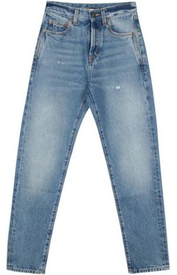 (W) SAINT LAURENT 直筒中腰拉鍊牛仔褲 藍色 614443Y04PD4597 Order (W) SAINT LAURENT 直筒中腰拉鍊牛仔褲 藍色 614443Y04PD4597