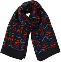 (Women) SAINT LAURENT Stylish Casual Letter Print Silk Scarf. 7195103Y0011088 (Women) SAINT LAURENT Stylish Casual Letter Print Silk Scarf. 7195103Y0011088