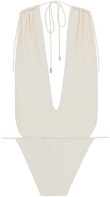 (W) SAINT LAURENT Baju Renang One-Piece V-Neck Cream White. 783574Y37PG9078 Lookbook (W) SAINT LAURENT Baju Renang One-Piece V-Neck Cream White. 783574Y37PG9078