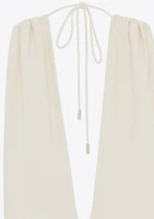 Shop (W) SAINT LAURENT Baju Renang One-Piece V-Neck Cream White. 783574Y37PG9078