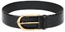Shop (Women) SAINT LAURENT Vintage Leather Belt with Buckle - 5.5cm Wide 619783-1SR0W-1000