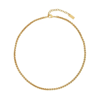 (Women) Saint Laurent Wheat Chain Necklace Gold 669658Y15008204