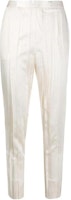 (Women) SAINT LAURENT White High-Waisted Pleated Slim Fit Casual Pants. 611919Y2A31-9601 (Women) SAINT LAURENT White High-Waisted Pleated Slim Fit Casual Pants. 611919Y2A31-9601