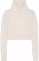 (Women) SAINT LAURENT White High Neck Long Sleeve Pullover Sweater 686807Y75MM9502 (Women) SAINT LAURENT White High Neck Long Sleeve Pullover Sweater 686807Y75MM9502