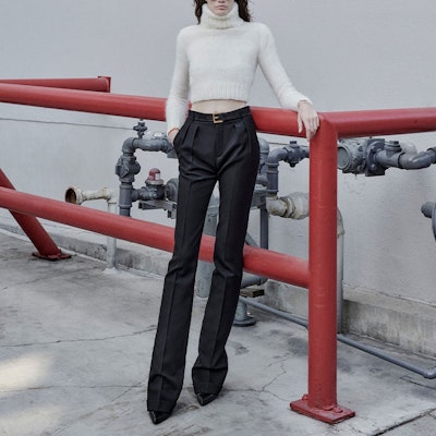 (Women) SAINT LAURENT White High Neck Long Sleeve Pullover Sweater 686807Y75MM9502 Shop (Women) SAINT LAURENT White High Neck Long Sleeve Pullover Sweater 686807Y75MM9502