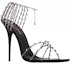 Lookbook (W) Saint Laurent Alex Kulit Tumit Tinggi Bishop 11cm 'Sandal Fesyen Hitam' 702695EX71A1082