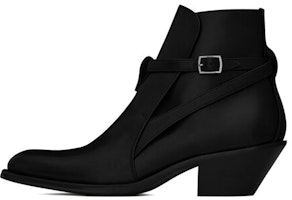 (Women) Saint Laurent Almond Toe Leather Ankle Boots 'Black' 67025125X001000 (Women) Saint Laurent Almond Toe Leather Ankle Boots 'Black' 67025125X001000