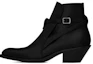 Buy (Women) Saint Laurent Almond Toe Leather Ankle Boots 'Black' 67025125X001000