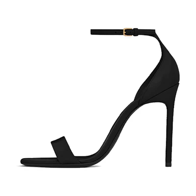 (W) Saint Laurent Amber Sandals 'Black Fashion Heels'