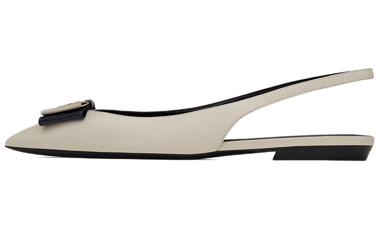 (Women) Saint Laurent Anais 'White Bow' 6547421ZJ101912