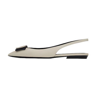 (W) Saint Laurent Anais 'White Bow'