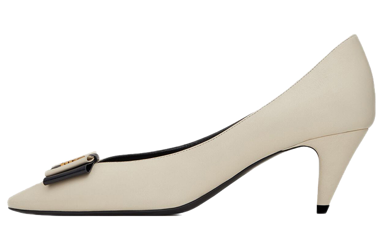 (Women) Saint Laurent Anais High Heels 'White Bow' 630886AAAOF1912