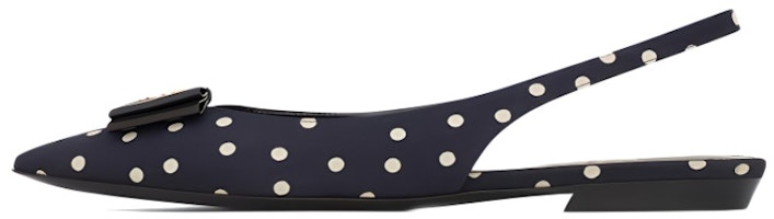 (Women) Saint Laurent Anais Slingback Flats 'Navy' 69309614T404172 (Women) Saint Laurent Anais Slingback Flats 'Navy' 69309614T404172