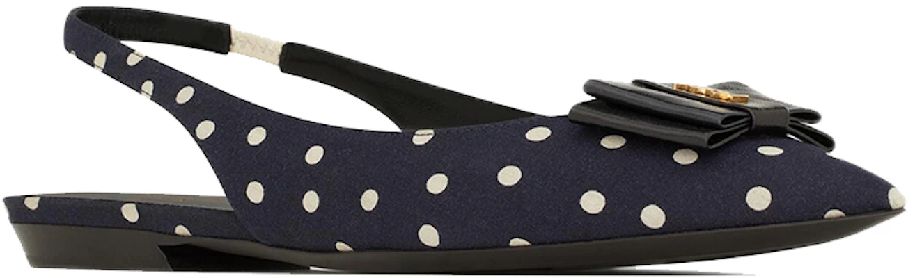 (Women) Saint Laurent Anais Slingback Flats 'Navy' 69309614T404172 Order (Women) Saint Laurent Anais Slingback Flats 'Navy' 69309614T404172