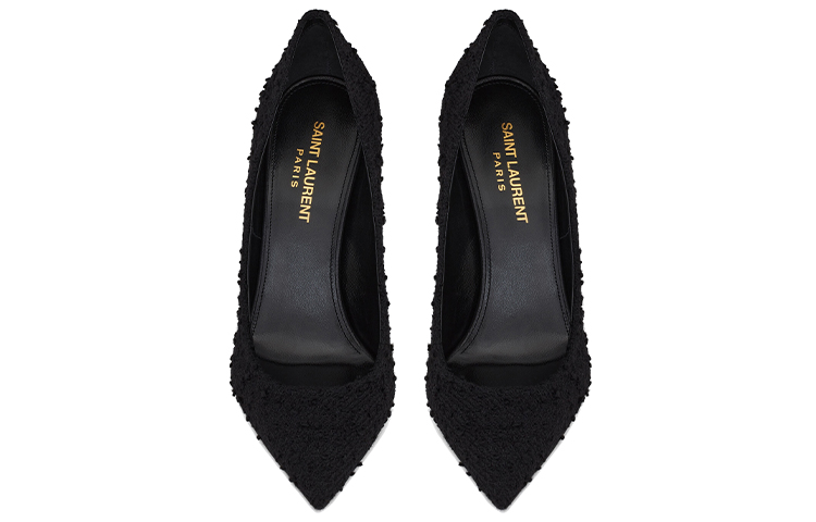 Shop (W) Saint Laurent Anja 'Hitam Bouclé Tweed' 6720500CO001000